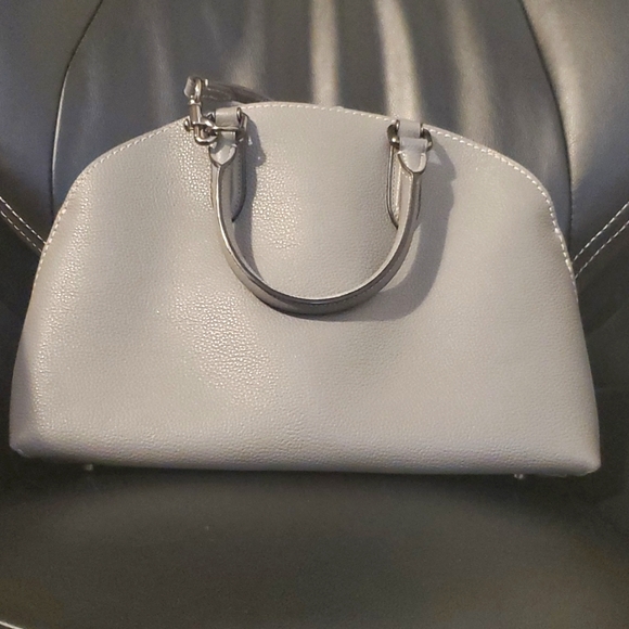 COACH's Quinn satchel polished pebble leather double handles and optional strap. - Picture 2 of 5